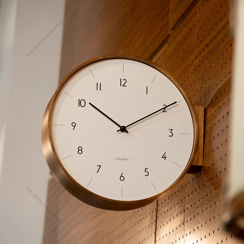 Japanese Lifestyle Japanese - Japanese-style Solid Wood Double-sided Wall Clock