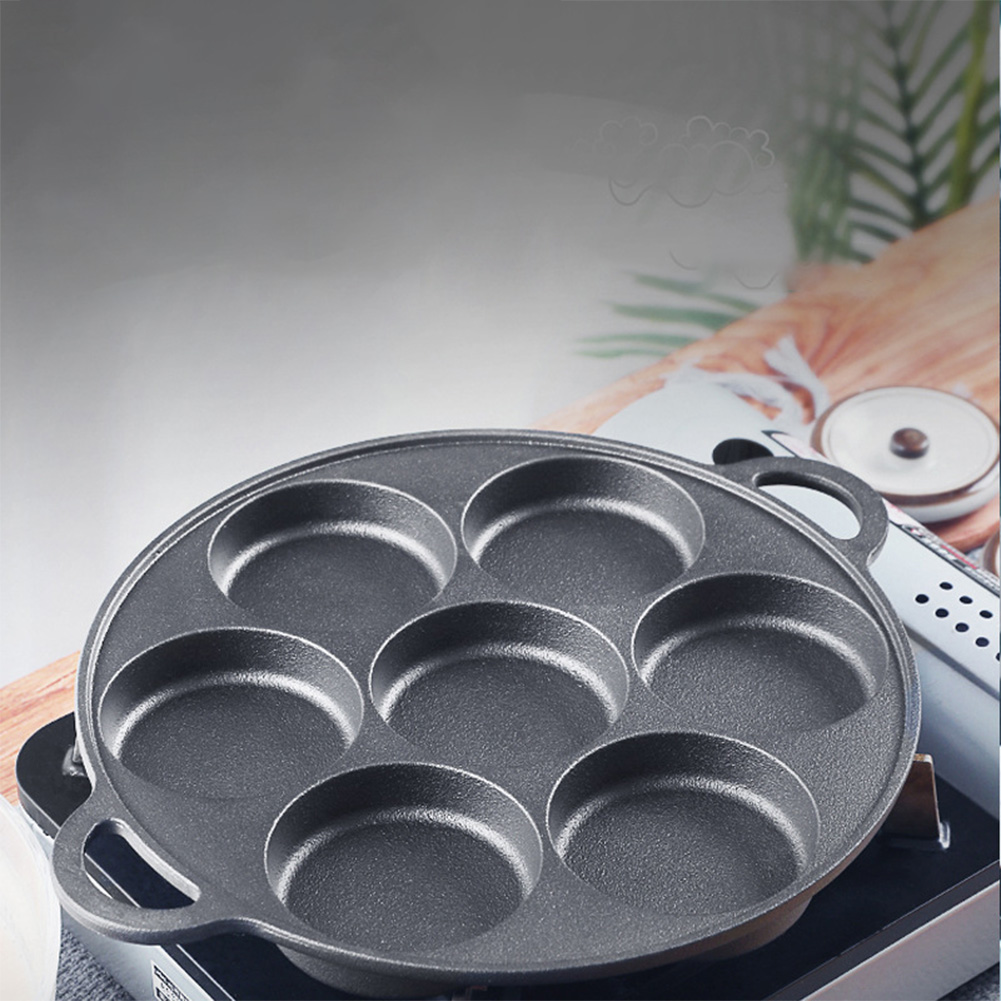 7 Hole Frying Pot Cast Iron No - Cast Iron Tetsubin recension och pris