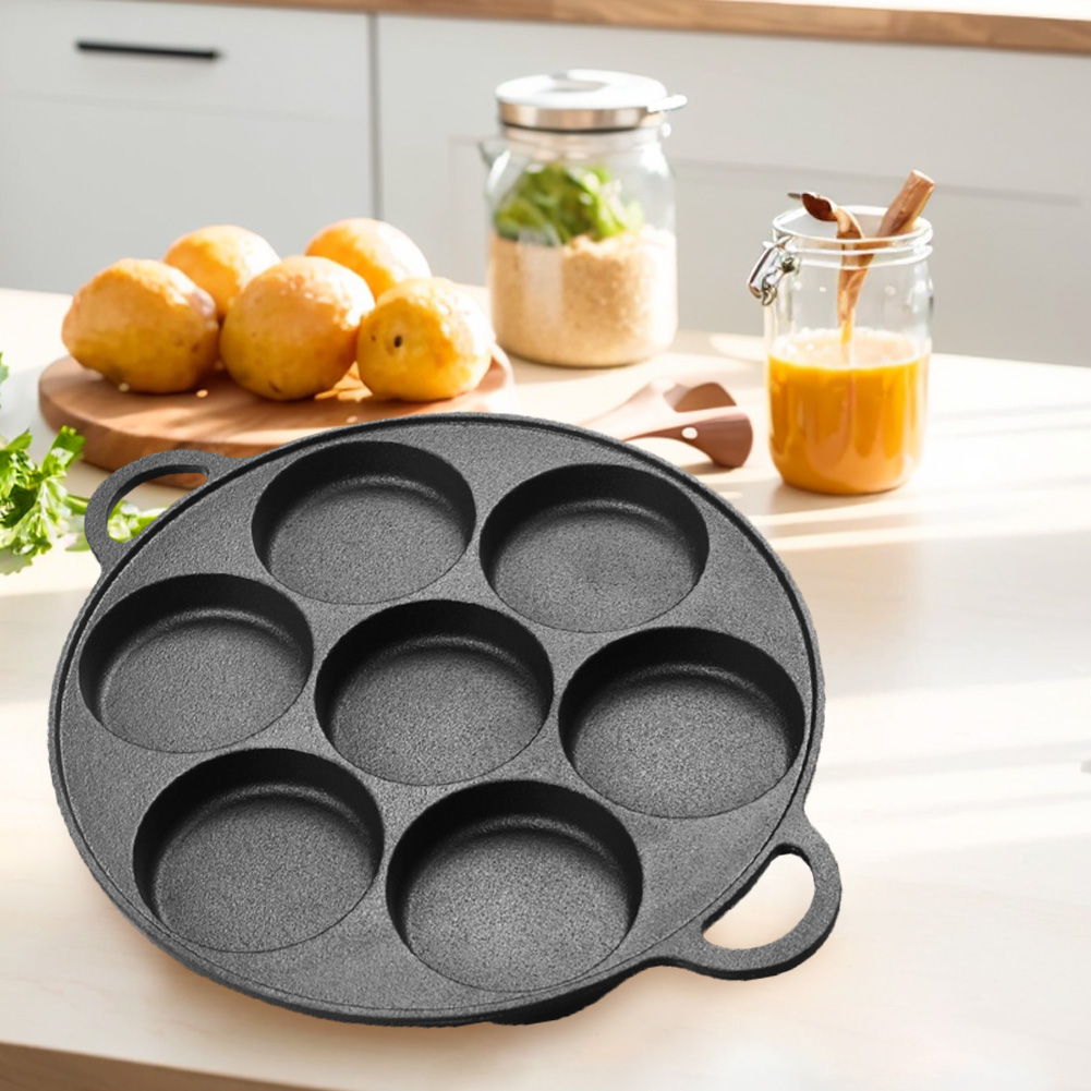 7 Hole Frying Pot Cast Iron No - Cast Iron Tetsubin recension och pris