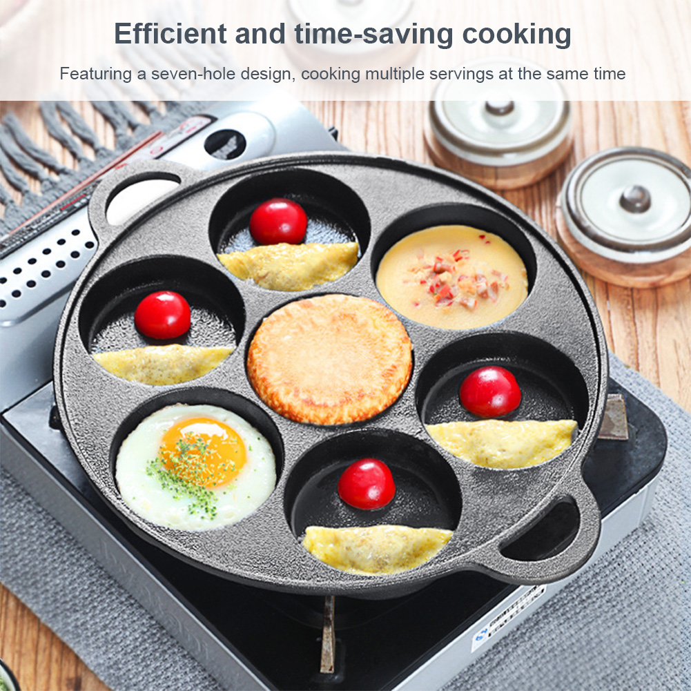 7 Hole Frying Pot Cast Iron No - Cast Iron Tetsubin recension och pris
