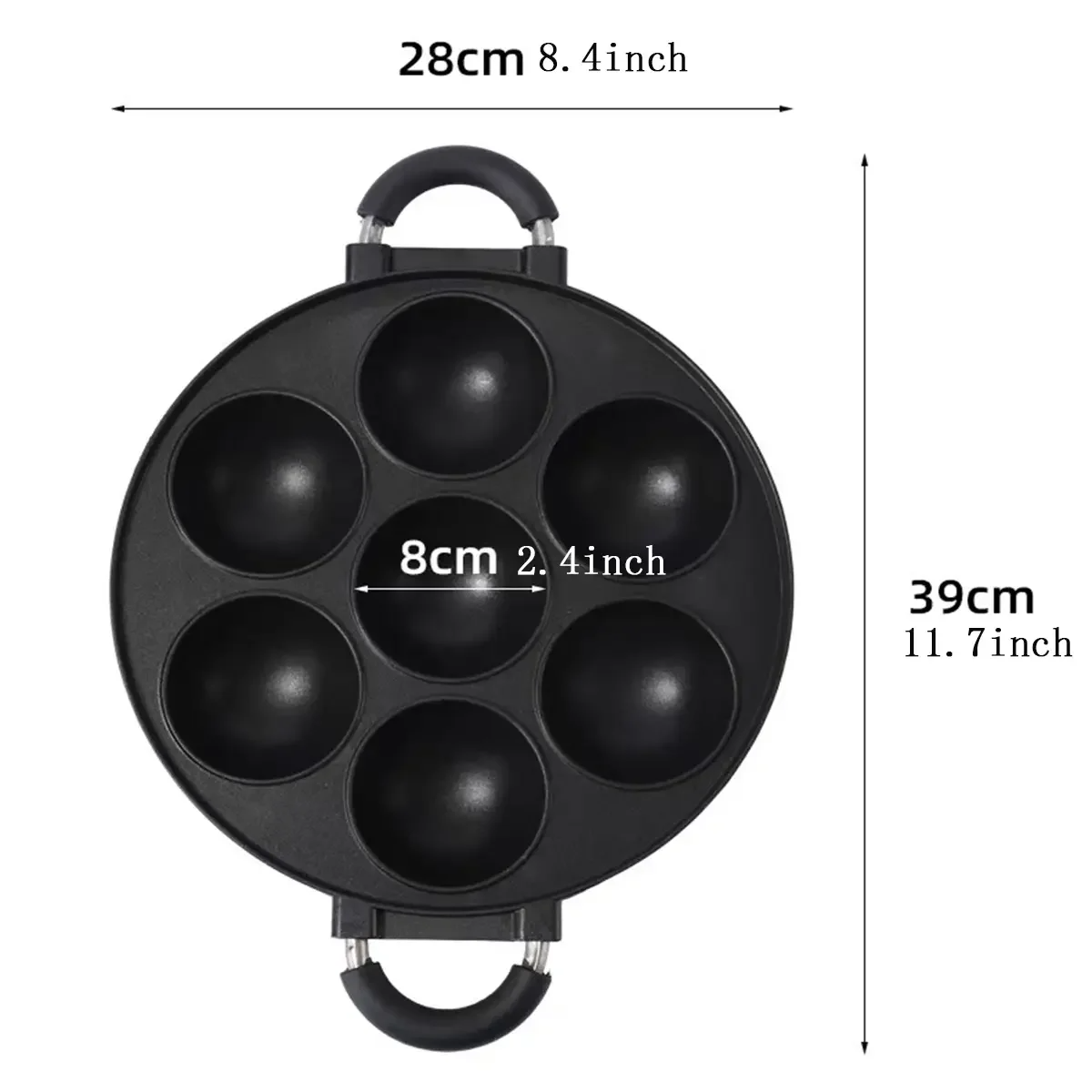 7 Hole Cake Cooking Pan Cast I - Cast Iron Tetsubin recension och pris