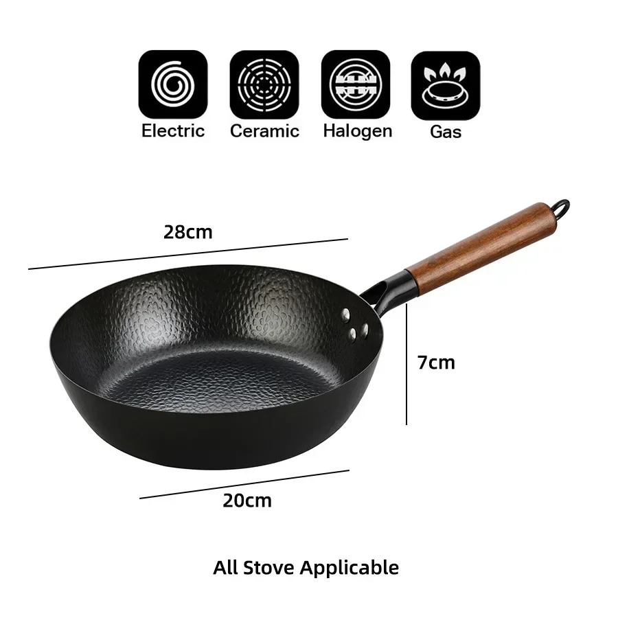 28cm High-Grade Iron Wok Pan W - Cast Iron Tetsubin recension och pris