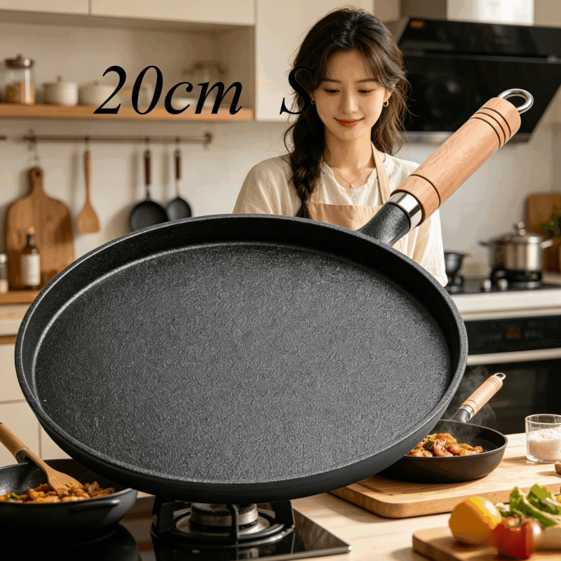 20cm Cast Iron Skillet Wooden  - Cast Iron Tetsubin recension och pris